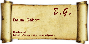 Daum Gábor névjegykártya